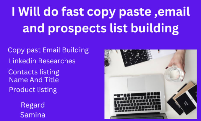Do fast copy paste ,email and prospects list building by Dataentry_045 ...