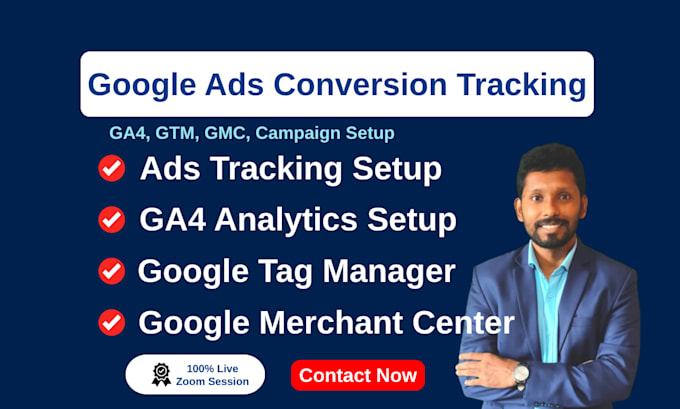 setup google ads conversion tracking, ga4, GTM, gmc