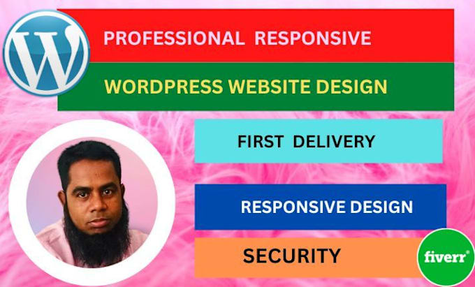 Build a responsive wordpress website design by Knowledgevalley | Fiverr
