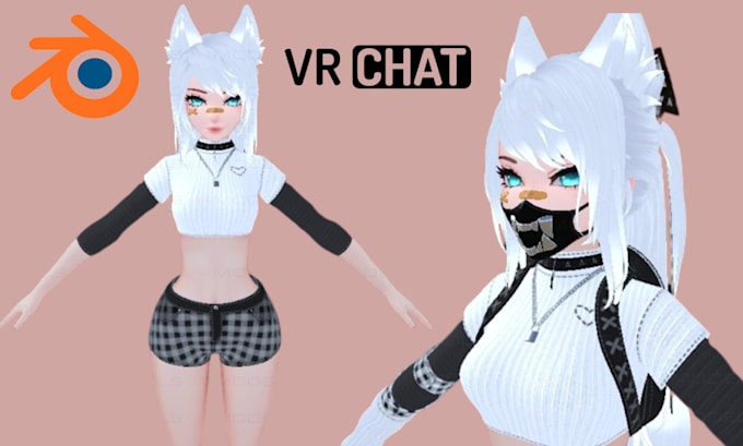 Create anime model vrchat avatar custom model vtuber avatar by
