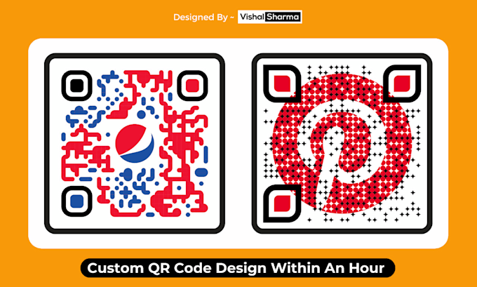 Design custom qr code with logo within an hour by Visharmaglad | Fiverr