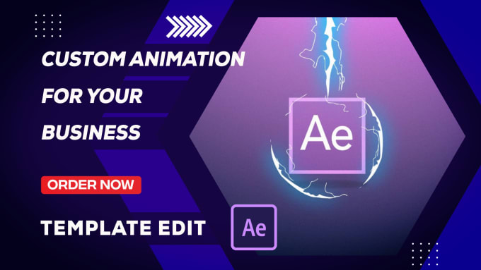 make a custome animation, motion graphics or edit after effects template