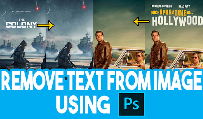 Remove text from image by Hadjtahar | Fiverr