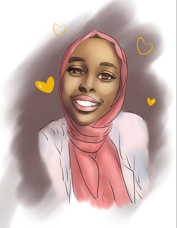 Draw a minimalist flat line avatar for you by Hanan_enani Fiverr