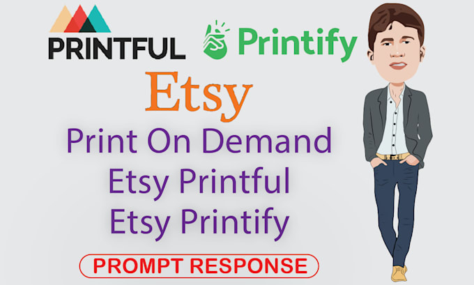 Setup etsy print on demand dropshipping store via printful or printify