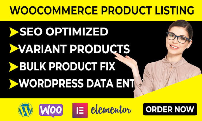do woocommerce product listings and wordpress data entry