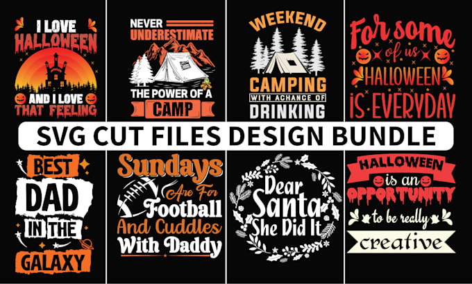 make tshirt design with svg cutting files bundle design