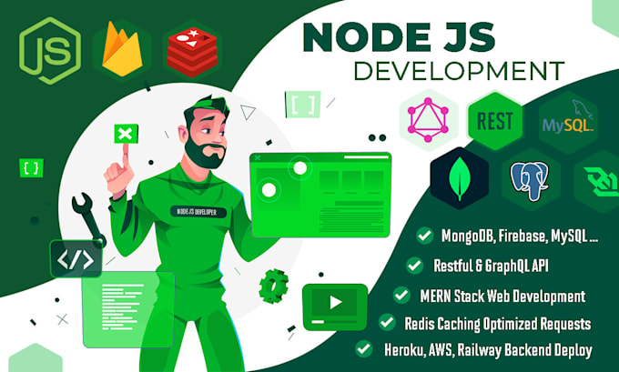 Do nodejs backend rest api and mern stack web development by ...