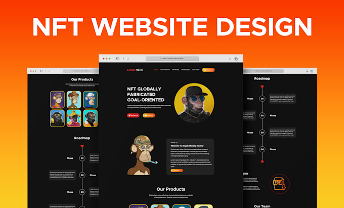 do nft landing page and nft website design