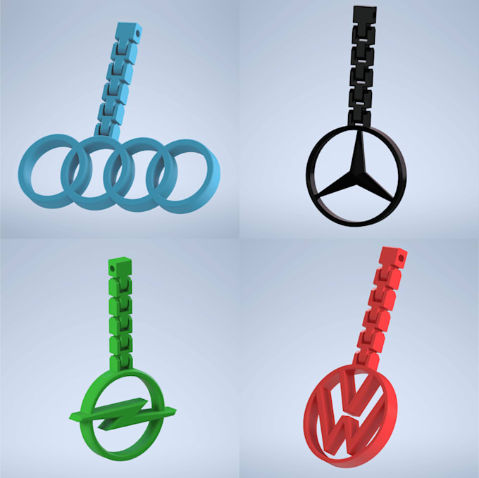 model your keychain for 3d printing
