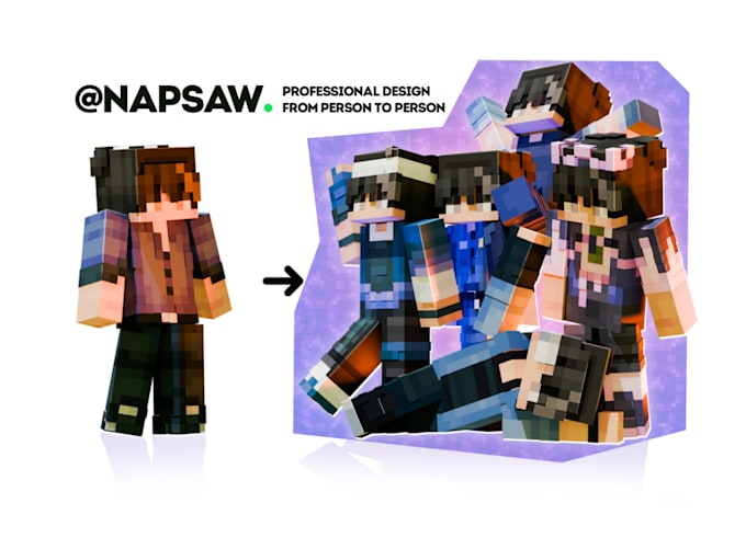 draw different outfits for your minecraft skin