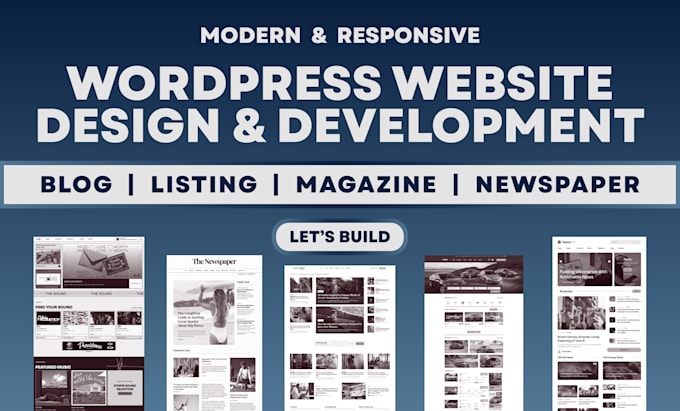 build modern wordpress website, niche blog, trendy magazine and online newspaper