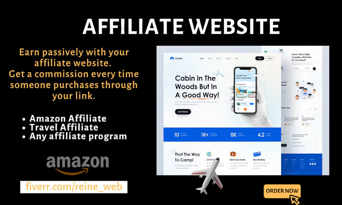 create travel affiliate and amazon affiliate website for you