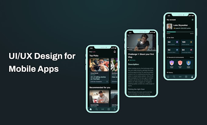 Design user friendly ui ux designs for a mobile app by Vyashubhank | Fiverr