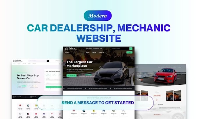 build car dealership website, auto, car repair website mechanic garage website