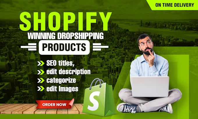 add upload winning dropshipping products to shopify store
