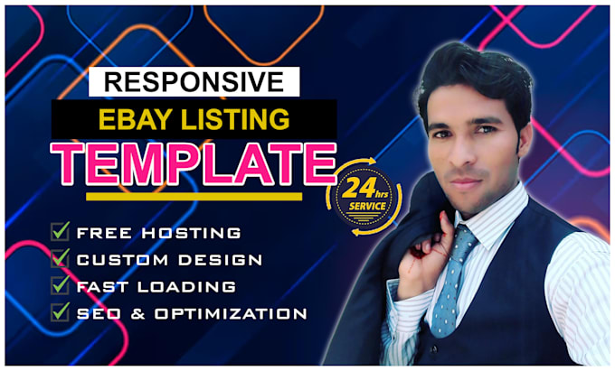 design responsive ebay listing template store graphics