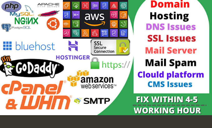 fix  apache, dns, smtp, cpanel ,mail, linux issues