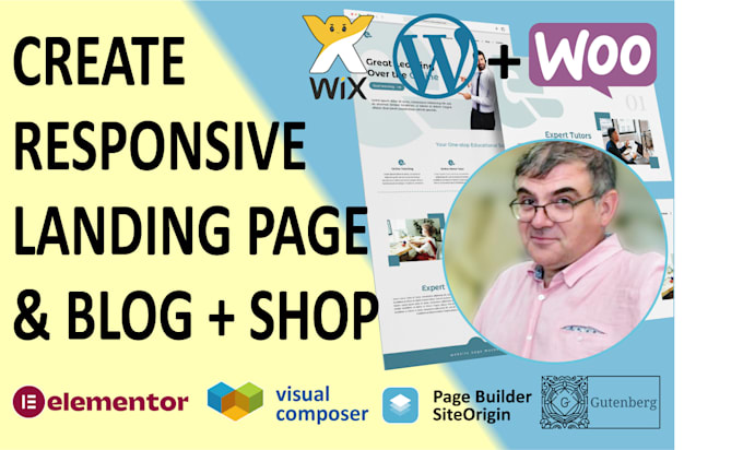 create landing page site