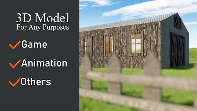 make 3d model for any purposes that you want