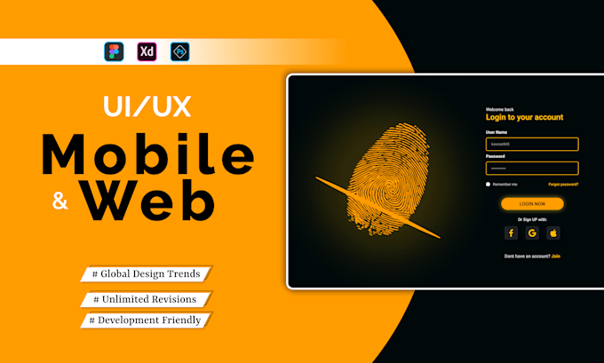 Do ui ux design for your web and mobile app by Kawsar_it | Fiverr