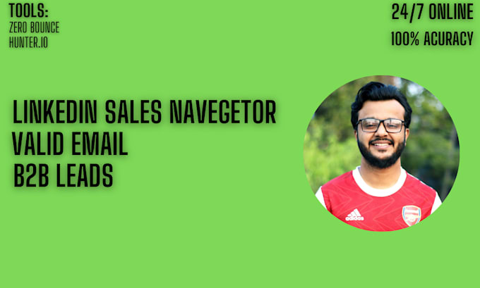 provide b2b leads, valid email lists with linkedin sales navigator