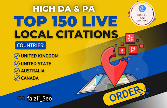 do top 150 local citations for local SEO USA, UK, canada