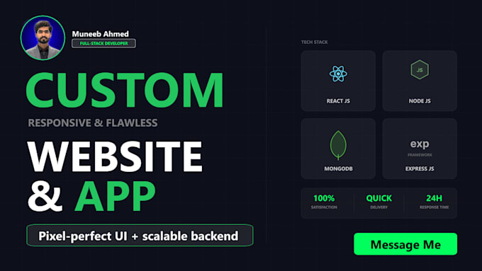build a custom react web app or business website using mern stack