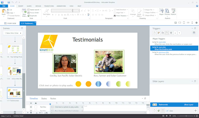 design an elearning course in articulate storyline