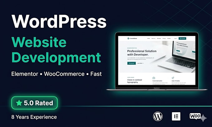 build a fast wordpress website with elementor for your business or store