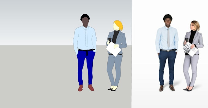 creat 2d face component, model in sketchup