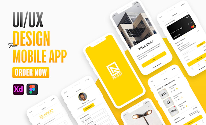 Do creative mobile app ui ux design, wireframes, prototypes by Huzzi ...