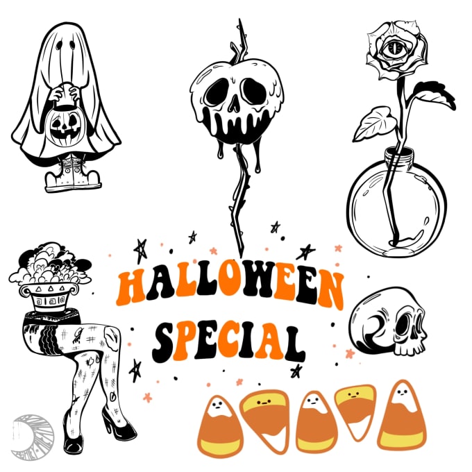 Create a digital halloween themed illustration by Ashk4295 | Fiverr