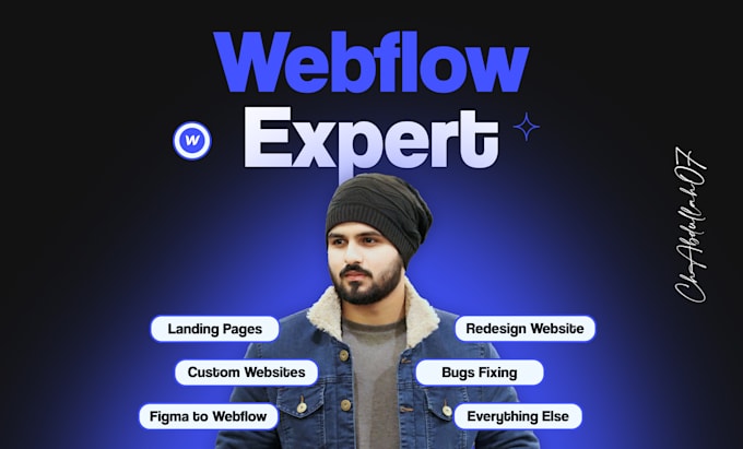 develop or convert your landing page, websites in webflow