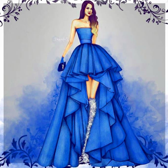 Draw stunning fashion illustrations for you by Luisawinder | Fiverr