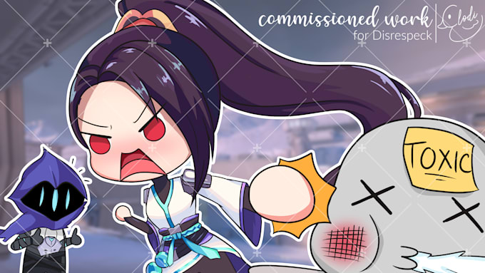 draw cute valorant thumbnail