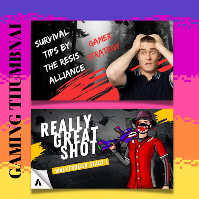 Design attractive and stylish gaming thumbnail ,mscot gaming by ...