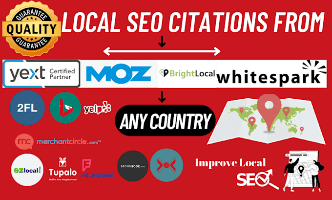 do local SEO citations from brightlocal, yext, and moz