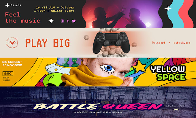 Design attractive and creative or twitter banner by