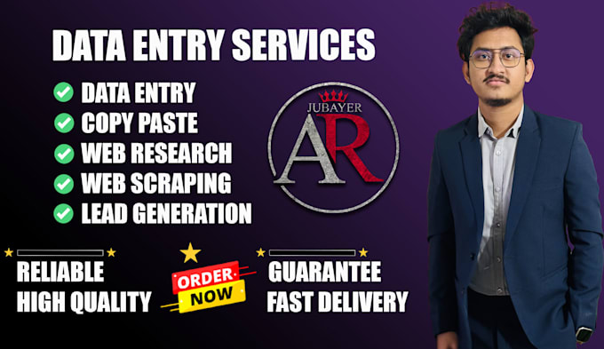 do data entry, copy paste, PDF to excel and data scraping