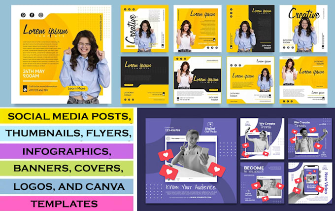Design social media posts and canva templates by Sanjaydesignss | Fiverr