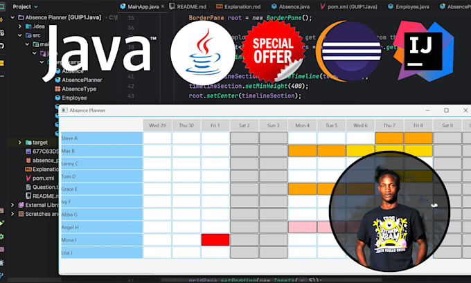 Program java swing and javafx desktop applications by Raccoon254 | Fiverr