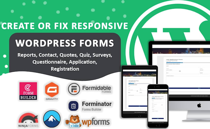 create, fix wordpress forms, SMTP email, antispam, recaptcha