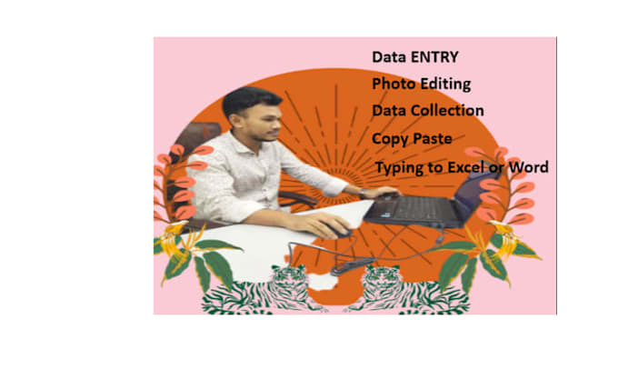 do excel data entry, photo editing and internet research