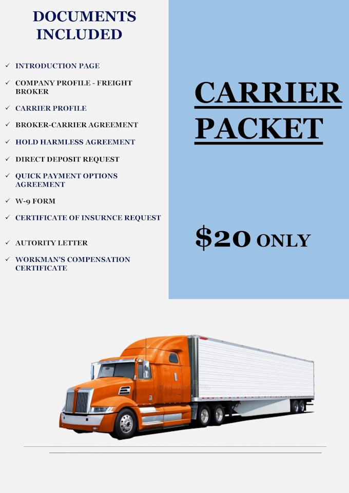 Provide carrier packet for your business by Rohininene Fiverr