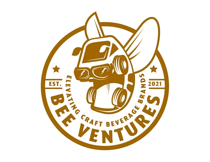 design a professional modern bee logo