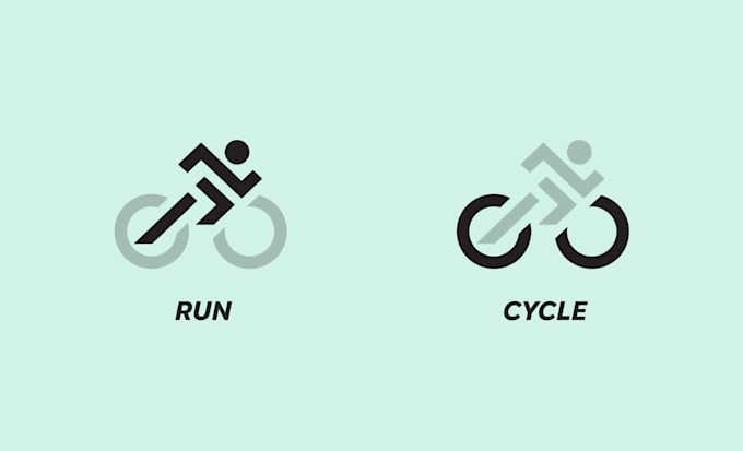 double meaning sport logo design for club or business