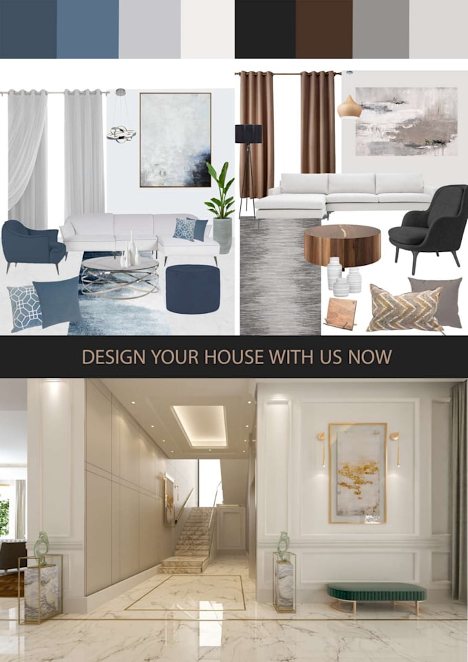 prepare mood boards and proposals for interior spacing