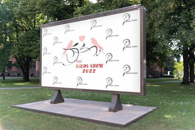 design backdrop step and repeat banner with 3 hours