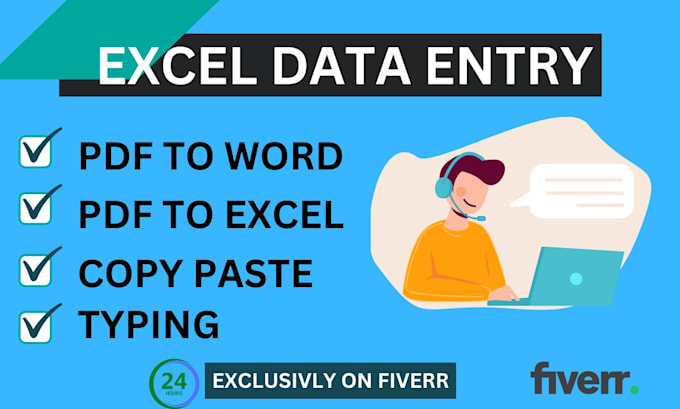 Do copy paste, convert pdf, image to excel perfectly by Nomanva1 | Fiverr
